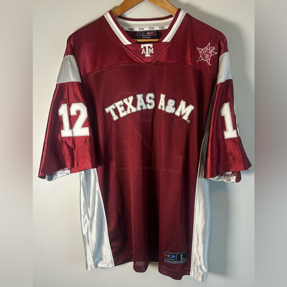 Texas A&M Football Jersey Men’s L Maroon Aggies Vintage Creation Of Demand RARE